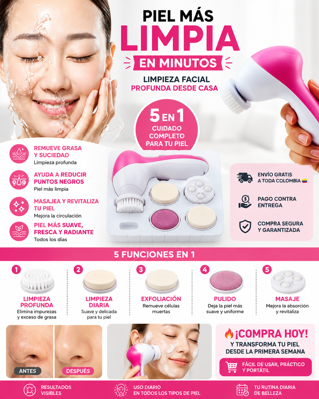 CEPILLO FACIAL 5 EN 1