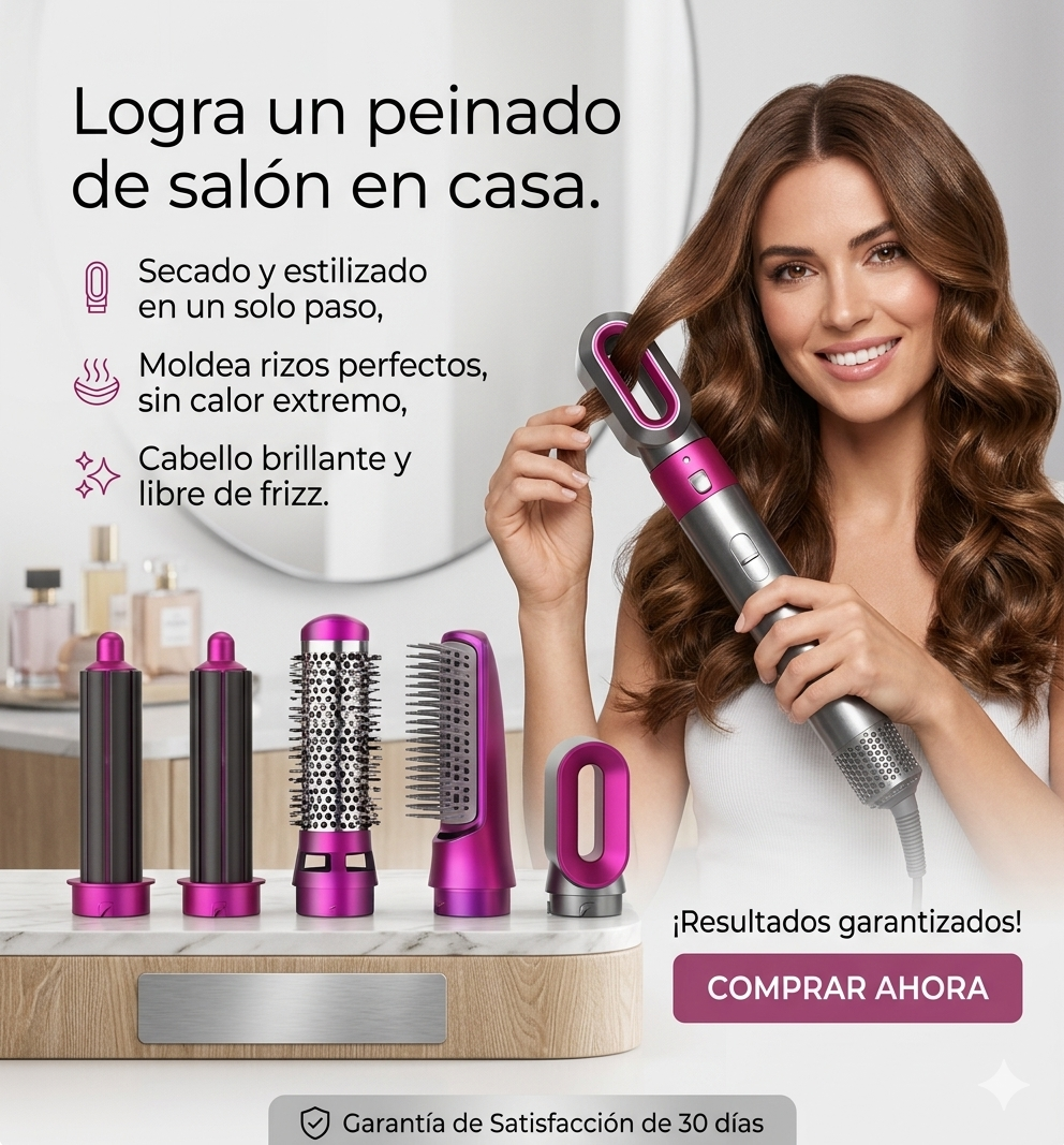 Secador Ondulador Cepillo 5 en 1